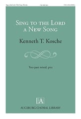 Sing to the Lord a New Song Two-Part Mixed choral sheet music cover